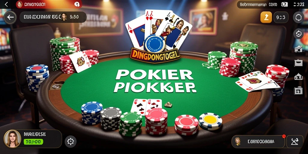 Gameplay seru DINGDONGTOGEL dalam permainan poker yang menantang.
