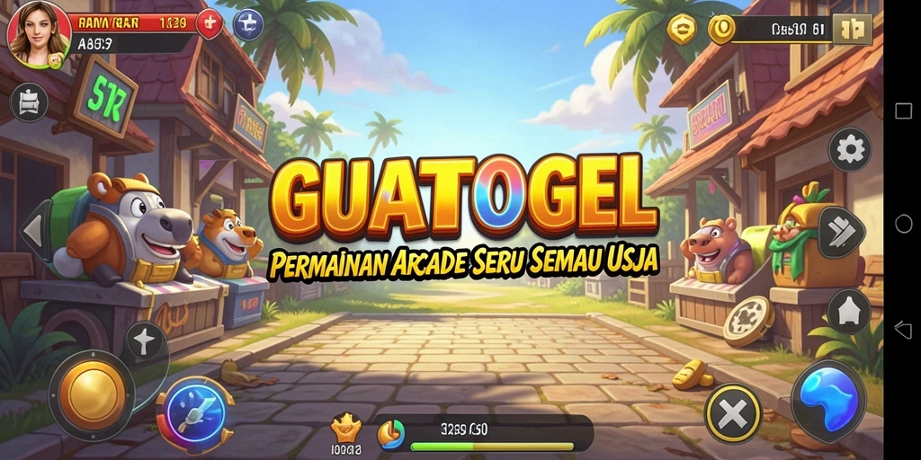 Tangkapan layar GUATOGEL menampilkan aksi seru dalam permainan Arcade.