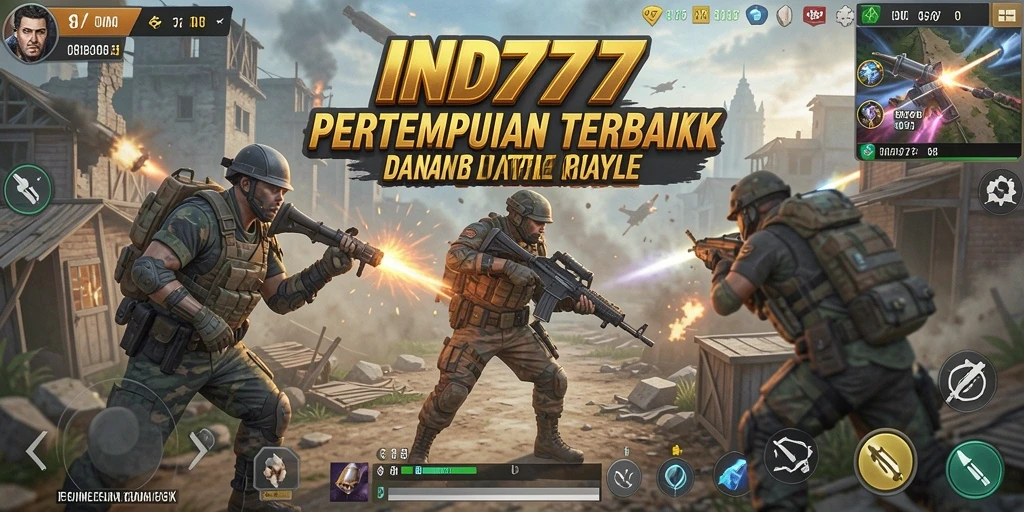Tangkapan layar yang menunjukkan aksi intens dalam permainan Battle Royale.