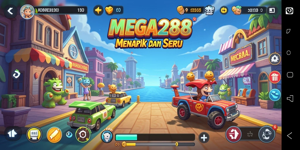 Tampilan menarik gameplay Arcade MEGA288 yang penuh aksi.