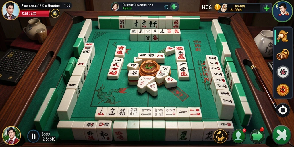 Tampilan gameplay Mahjong N06 yang menantang dan menyenangkan.