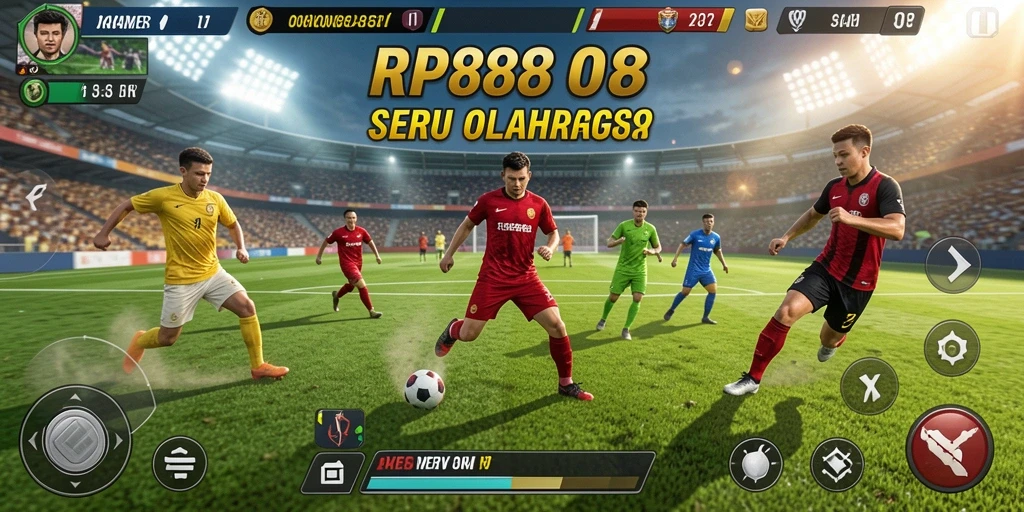 Tampilan gameplay seru dalam RP8888 dengan aksi olahraga nyata.