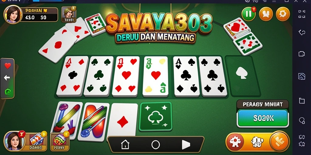 Screenshot SAVAYA303 menampilkan gameplay Domino yang seru dan interaktif.
