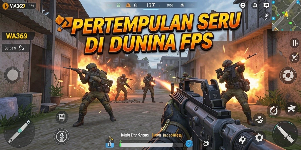 Tampilan gameplay seru dari WA369 dalam pertarungan FPS.